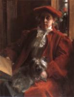Zorn, Anders - Emma Zorn and Mouche, the dog